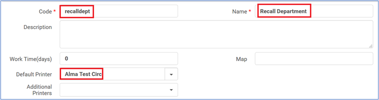 Work Order Department Wizard Served Libraries screen capture