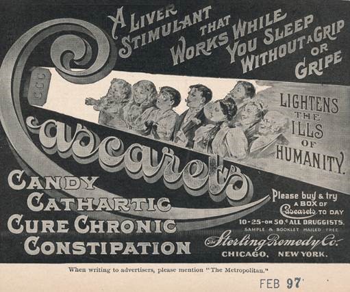 A group of progressively aged people are illuminated by a light from the C in the company's logo.